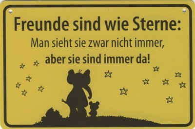 Freunde sind wie Sterne … (Schild) | www.spruechetante.de
