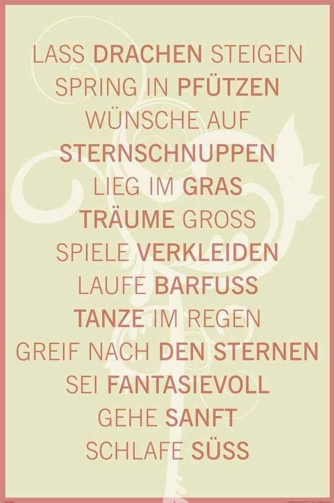 Lass Drachen steigen, Spring in Pfützen - Motivationsposter