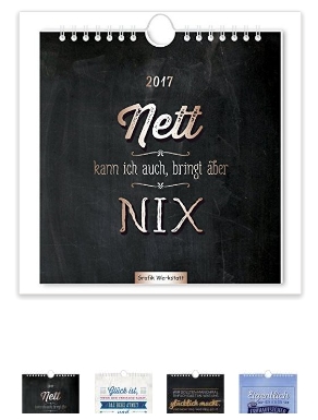 Nett kann ich auch, bringt aber NIX Vintage Kalender 2017