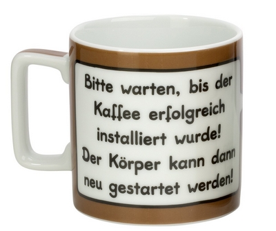 Bitte warten bis der Kaffee erfolgreich installiert wurde! Der Körper kann dann neu gestartet werden! (Sheepworld Tasse)