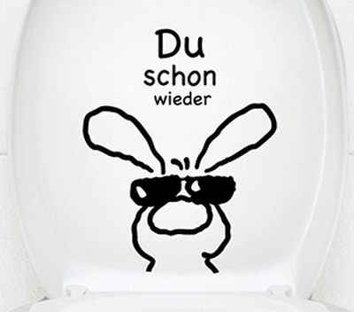 wc aufkleber du schon wieder