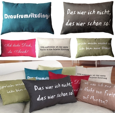 Dekokissen mit Spruch