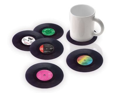 Vinyl Untersetzer "Schallplatte" (6er Set)