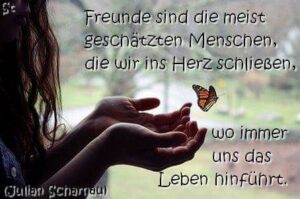 Freunde sind die meist geschätzten Menschen, die wir ins Herz schließen