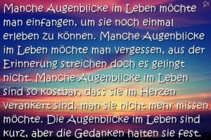 Augenblicke Erinnerungen Text