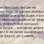 Manche Menschen sind wie ein Schnappschuss