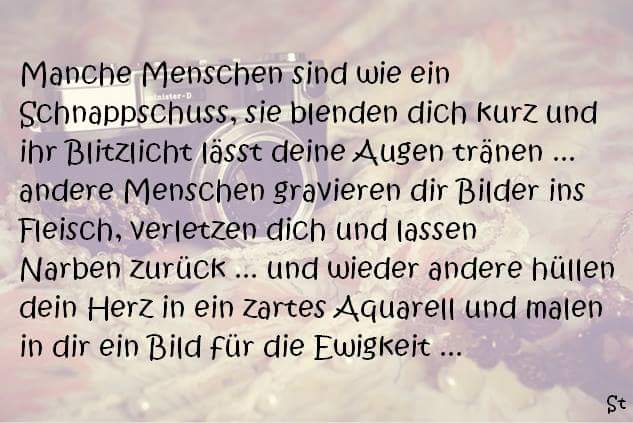 Manche Menschen sind wie ein Schnappschuss