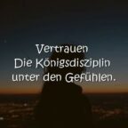 Vertrauen ... die Königsdisziplin unter den Gefühlen.