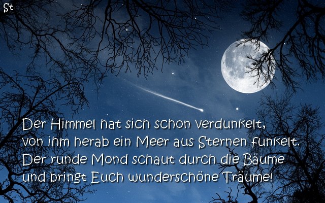 Gute Nacht Gedicht