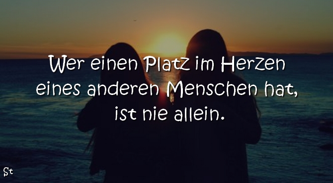 Wahre Freundschaft bedeutet nicht Unzertrennlichkeit,
sondern getrennt sein können, ohne dass sich etwas ändert.