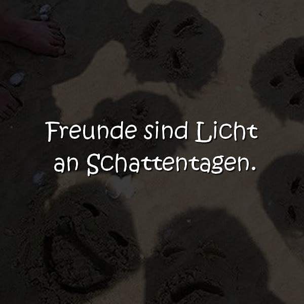 Freunde sind Licht an Schattentagen.